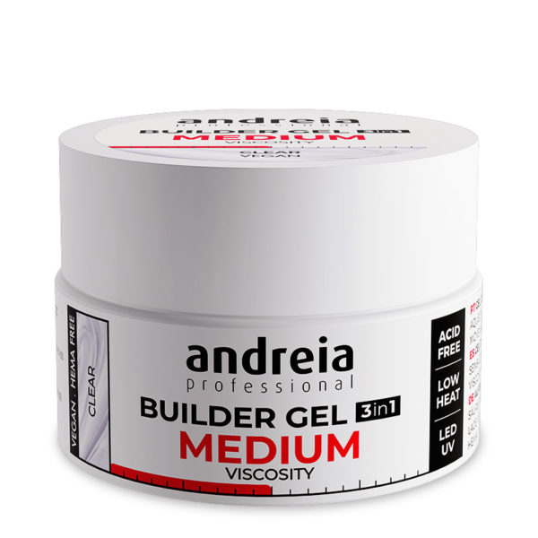 Andreia | Gel | Gel uñas viscosidad media - Clear - 22gr