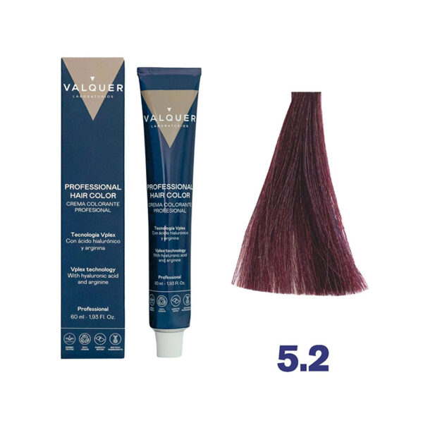 Valquer | Tinte permanente | Castaño Claro Violeta 5.2 - 60ml