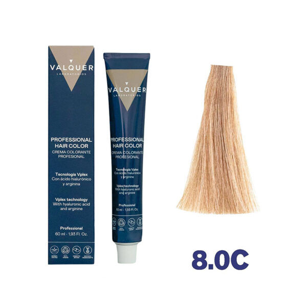 Valquer | Tinte permanente | Rubio Claro Frío 8.0C - 60ml