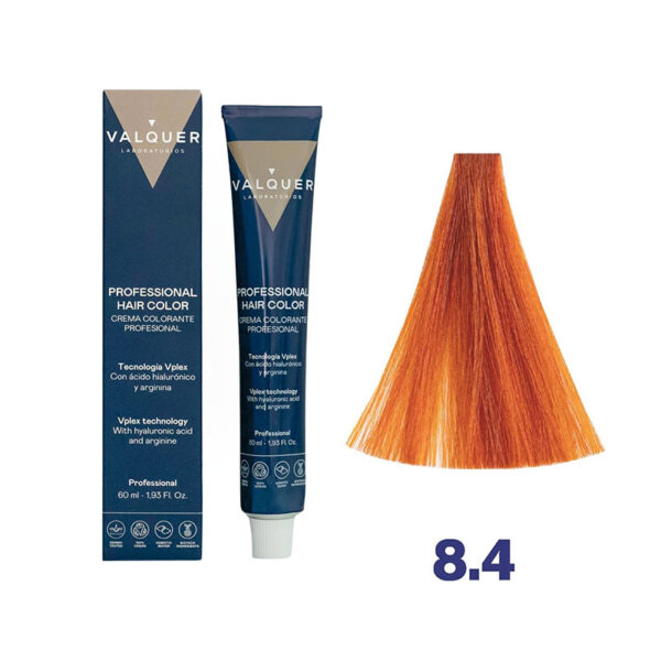 Valquer | Tinte permanente | Rubio Claro Cobrizo 8.4 - 60ml
