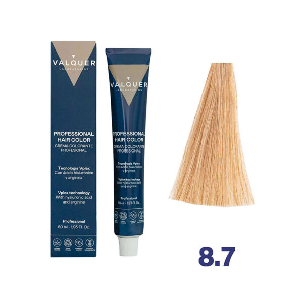Valquer | Tinte permanente | Rubio Claro Beige 8.7 - 60ml