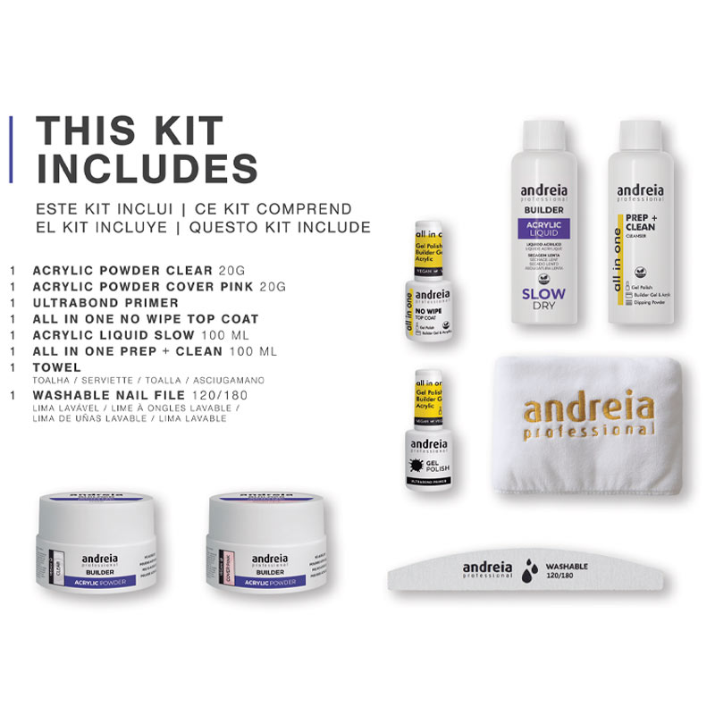 Andreia esmaltes, acrylic powder clear- polvo acrílico para uñas 35 gr –  Hair shop