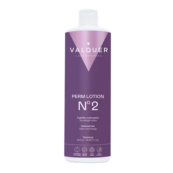 Valquer | Liquido de permanente Nº 2 - cabellos con tinte - 500ml